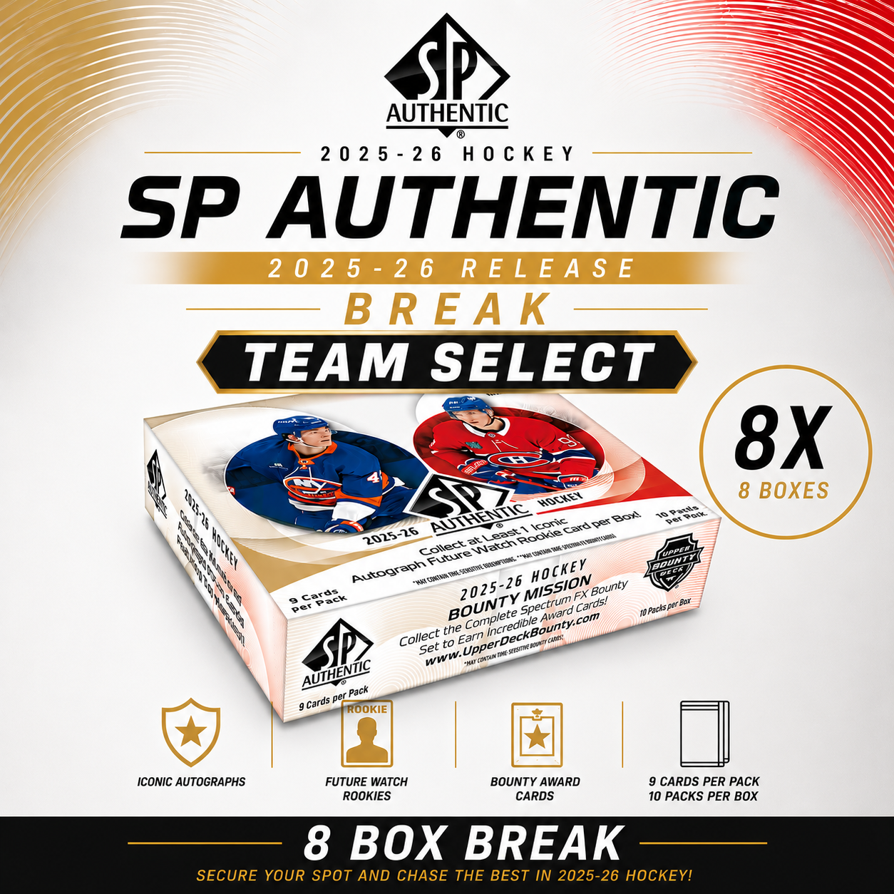 TEAM SELECT #8025 // 8X SP AUTHENTIC 25-26