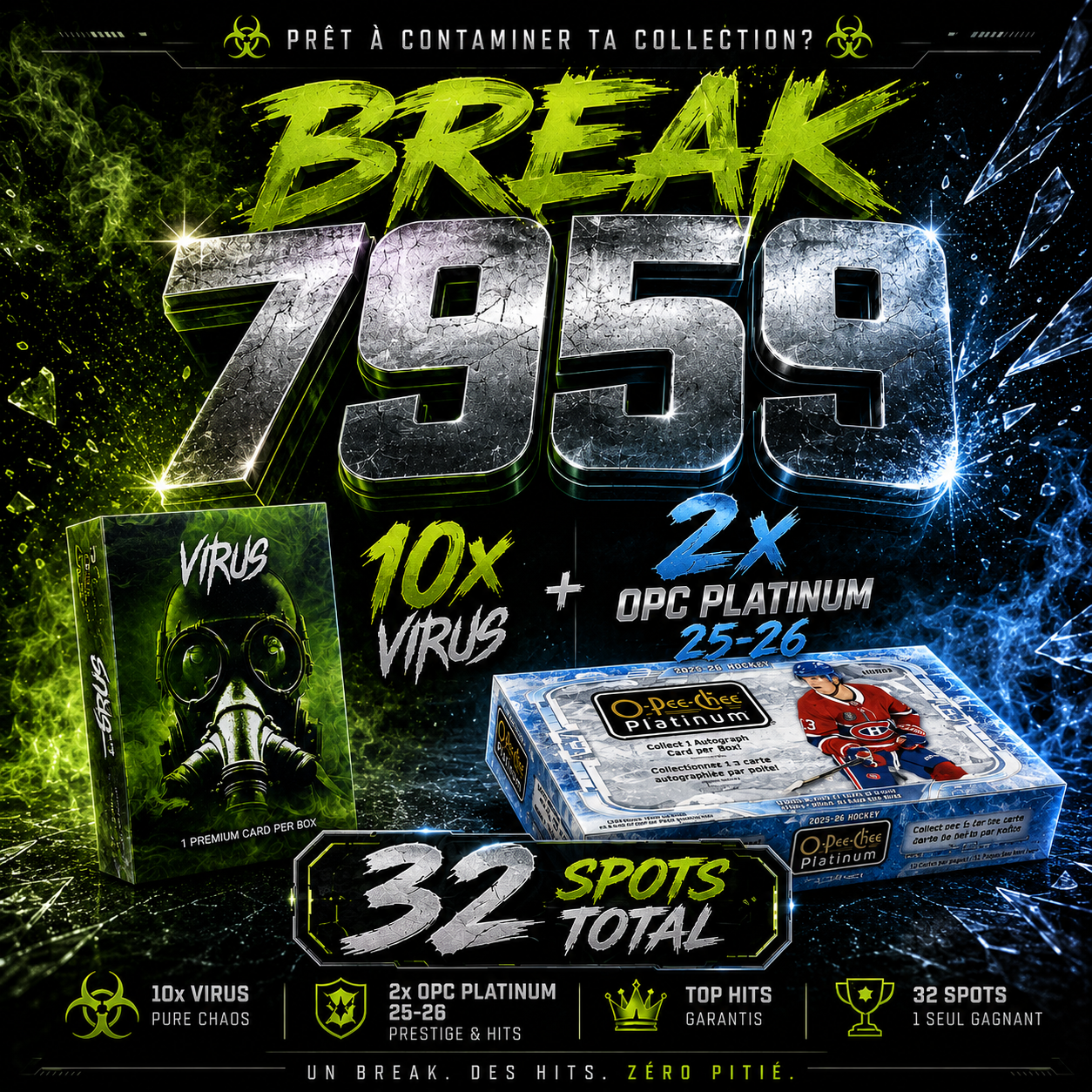 TEAM RANDOM BREAK #7959 // 2X OPC PLATINUM + 10 VIRUS