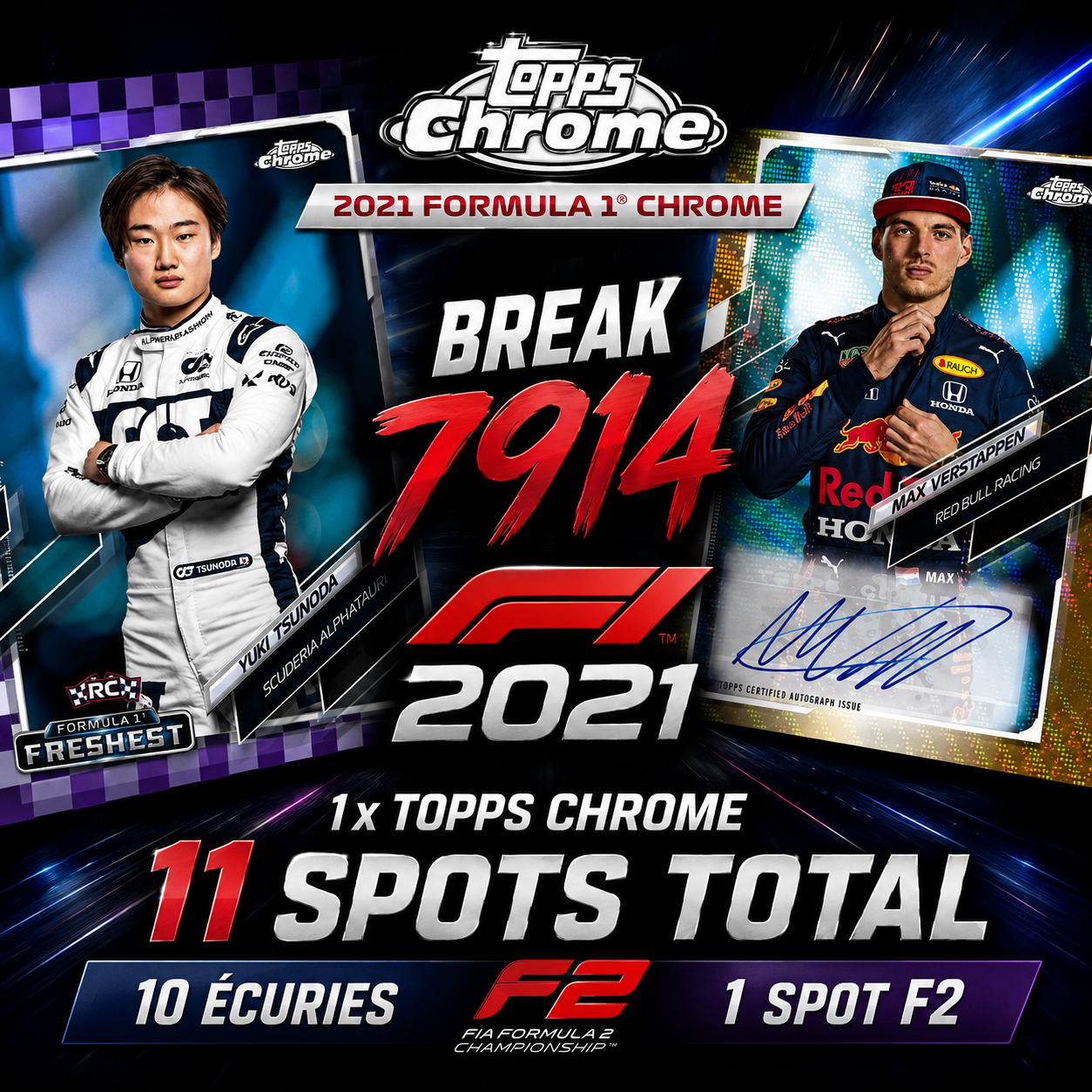 BREAK 7914 TOPPS CHROME F1 2021 HOBBY