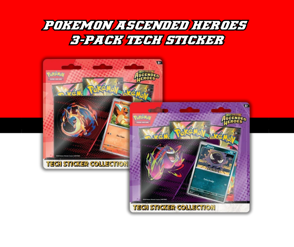POKEMON ASCENDED HEROES - 3-PACKS TECH STICKER COLLECTION