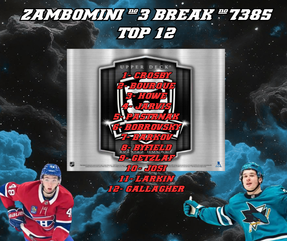 ZAMBOMINI #3 BREAK #7385 TOP 12